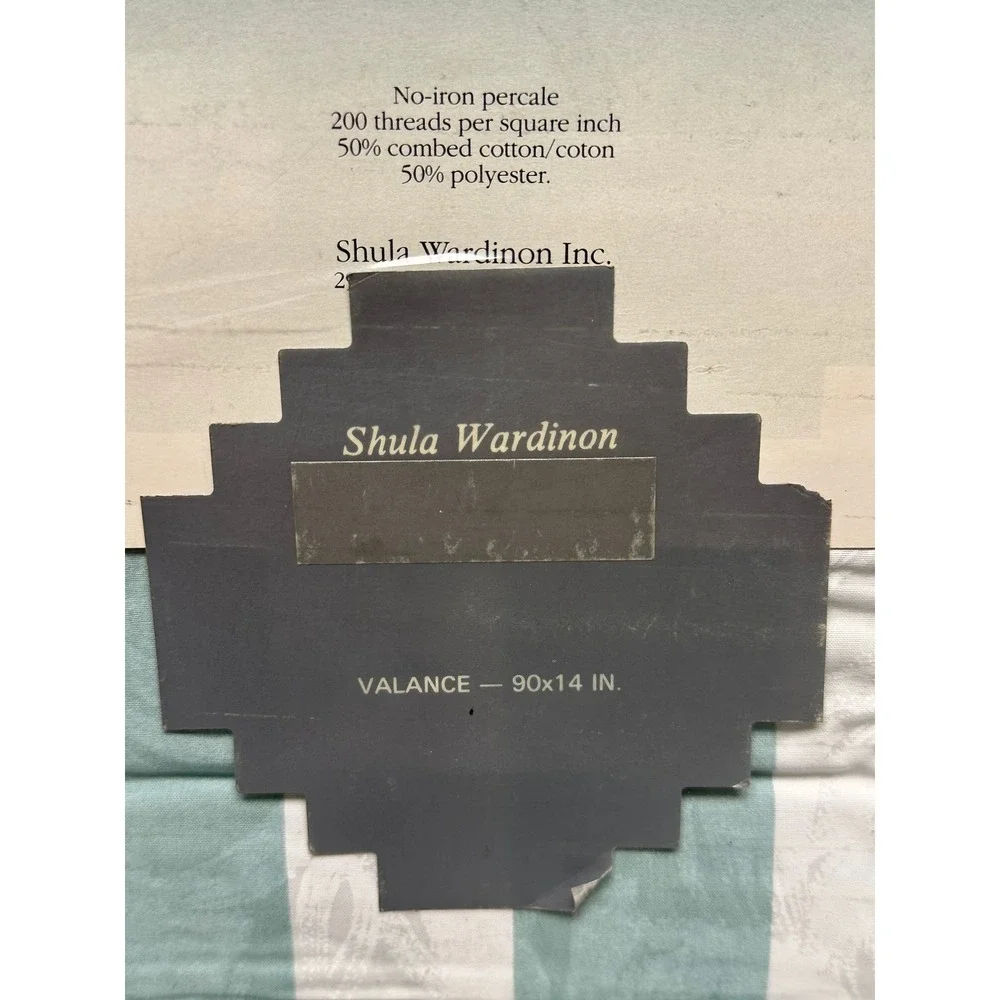 Vintage Shula Wardinon‎ Dominique Renaissance Percale Valance Stripes 90